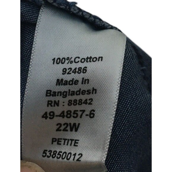 Woman Within Pants Women's Size 22 W Petite Cotton Blend Drawstring - Picture 6 of 6